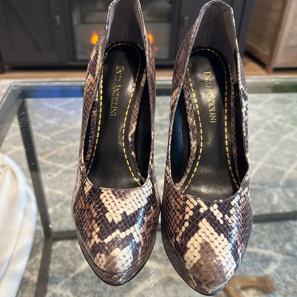 Enzo Angiolini Snakeskin Stiletto